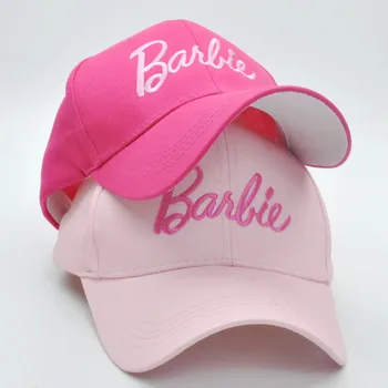 Barbie Otroci Klobuk Darila Dekleta Baseball Skp Vrhuncem Skp Natisnjeni Senčenja za Zaščito pred Soncem Poleti Tiste Vezenine Baby Klobuk 56-58 cm