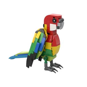 MOC Ustvarjalno Strokovno Živali Papiga Model gradniki Prostoživečih živali, Hišne Ptice Opeke Zbrati diy Igrače za Otroke, Darila za Rojstni dan